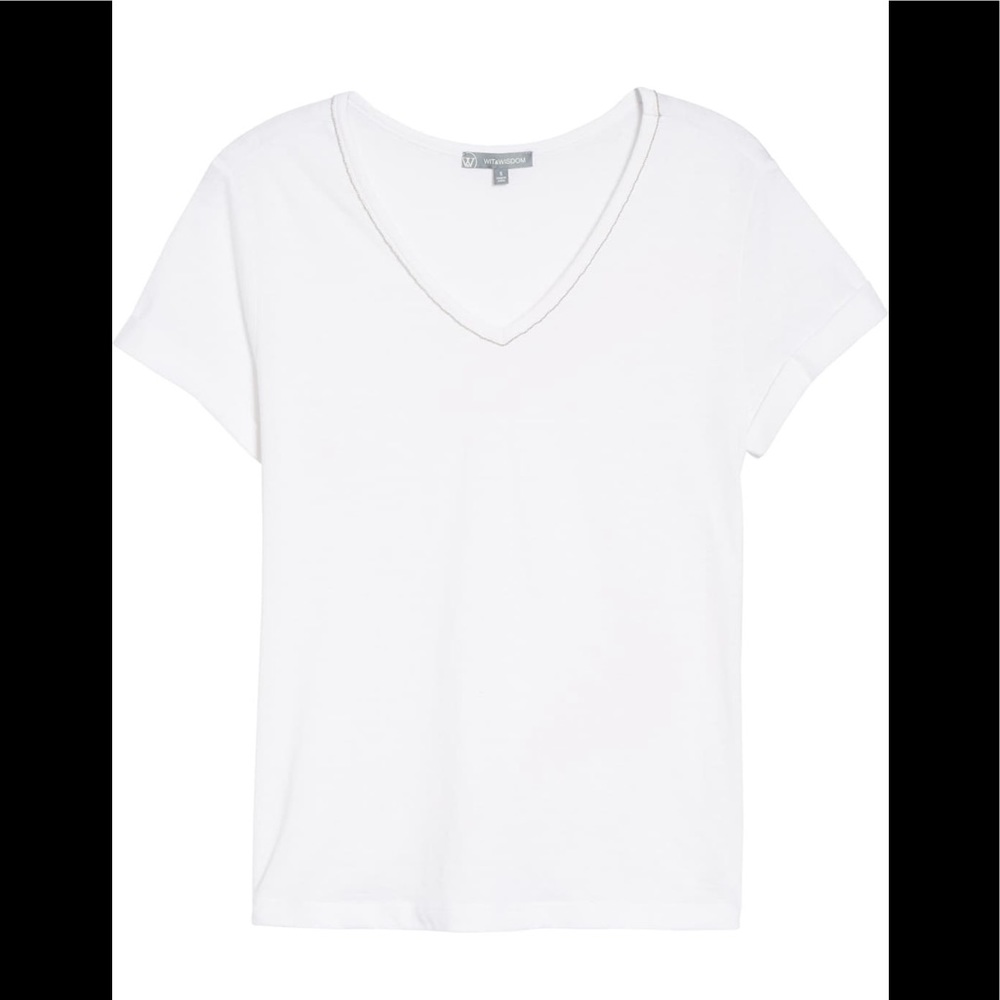 Chain Trim V-Neck Tee
WIT & WISDOM NEW - Picture 2 of 8